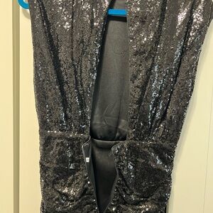 Sequin Black Mini Dress